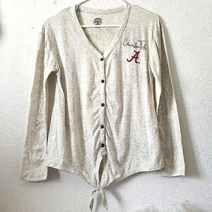 Rivalry Threads Crimson Tide Space Dyed  Long Sleeve Tie Hem Tunic Size S